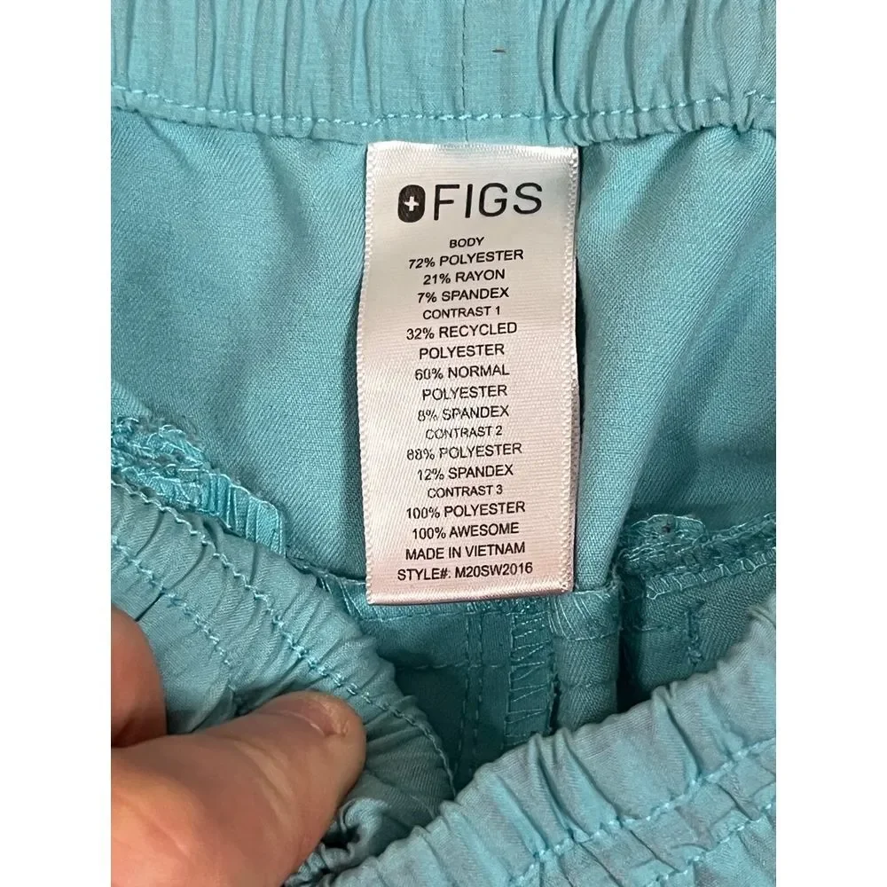 Figs Technical Collection Sky Blue Scrub Pants size‎ medium